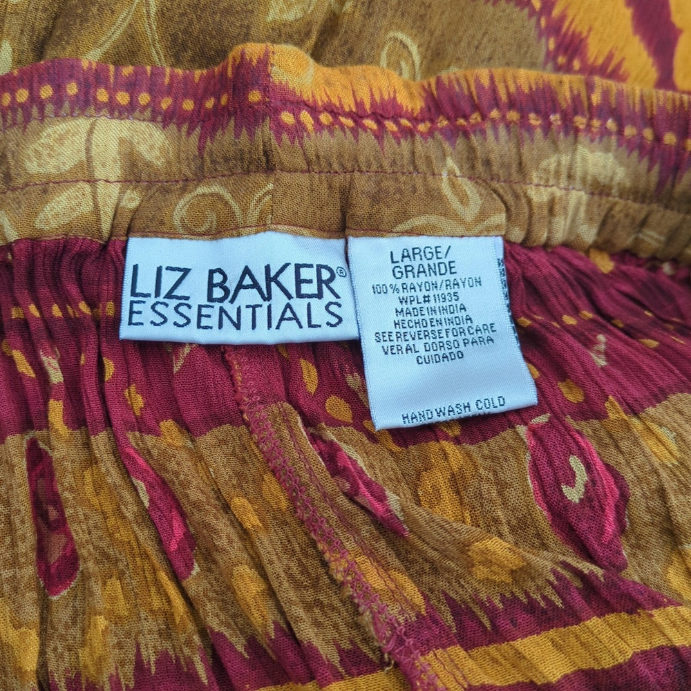 Vintage 90s Liz Baker Womens Maxi Skirt Floral Large - Picture 8 of 11